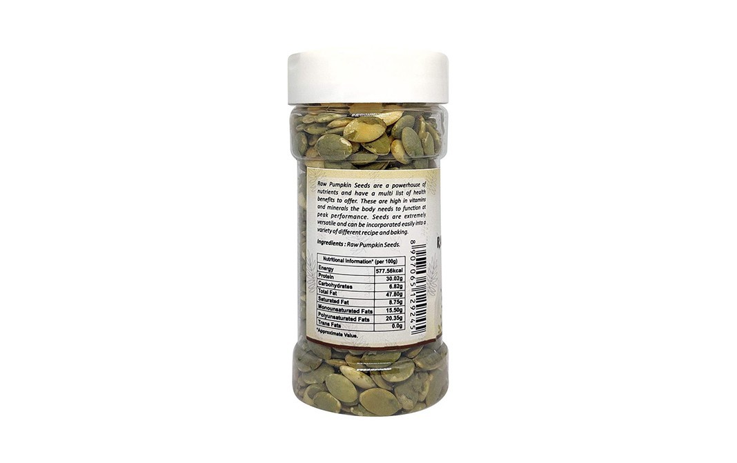 Puramio Raw Pumpkin Seeds    Plastic Bottle  125 grams